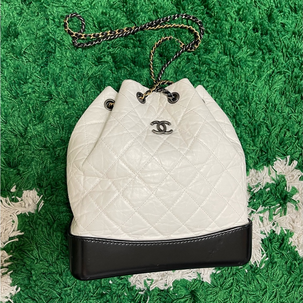 Chanel Gabrielle White/Black Backpack